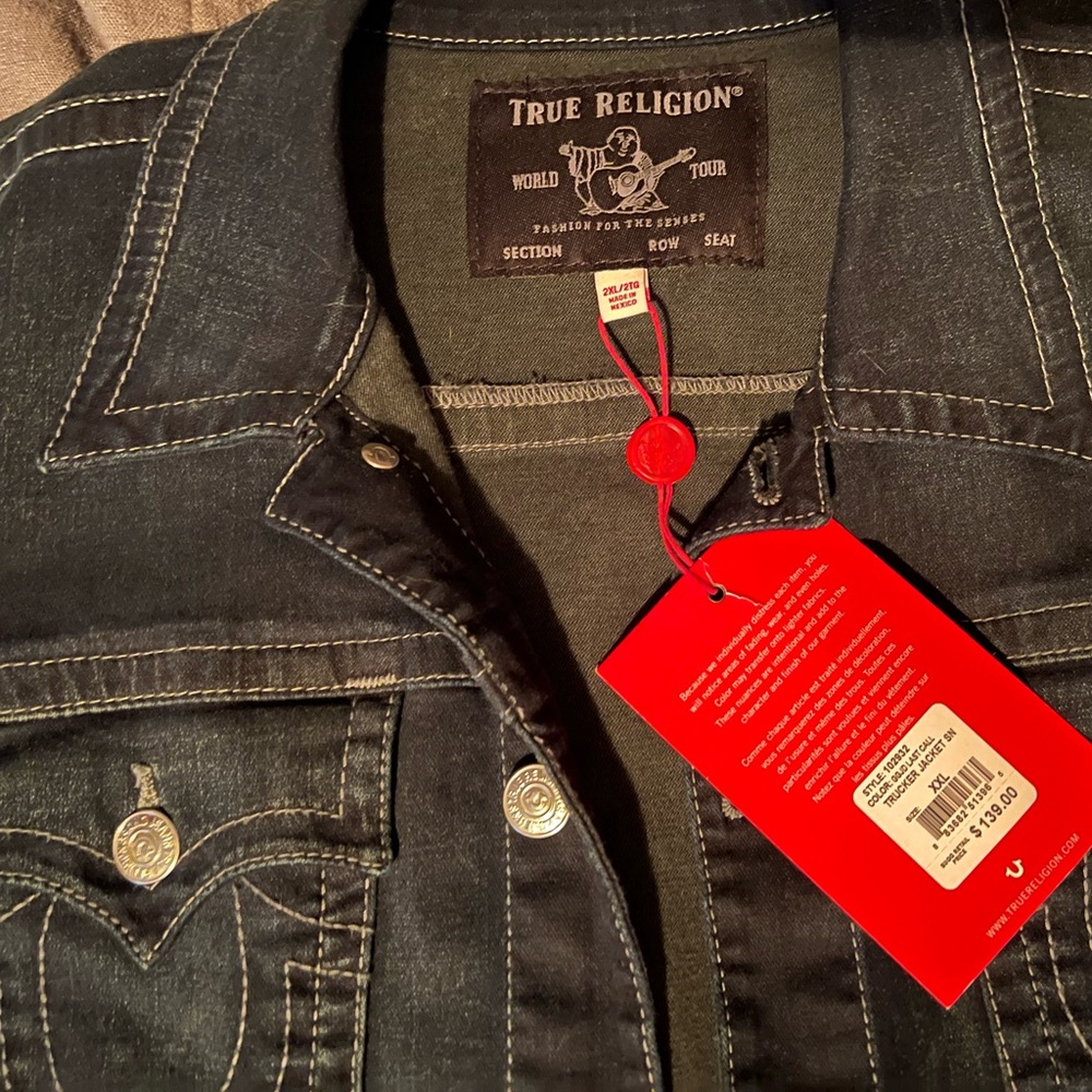 True Religion Mens Denim Jacket with tags